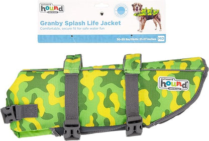 Outward Hound Granby Splash Camo Dog Life Jacket, Medium