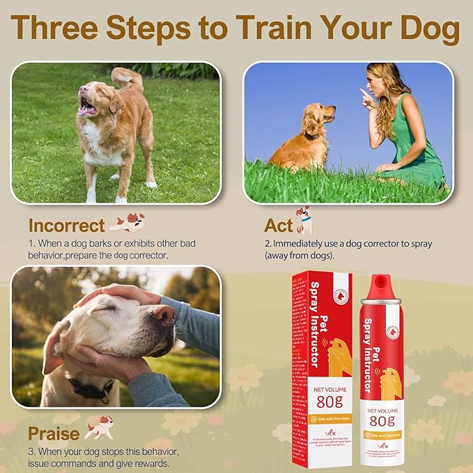 Dog Corrector, 80ml 4 Pack Dog Trainer Spray for Dog to Stops Barking, Jumping Up, Place Avoidance, Food Stealing, Unwanted Behaviour.