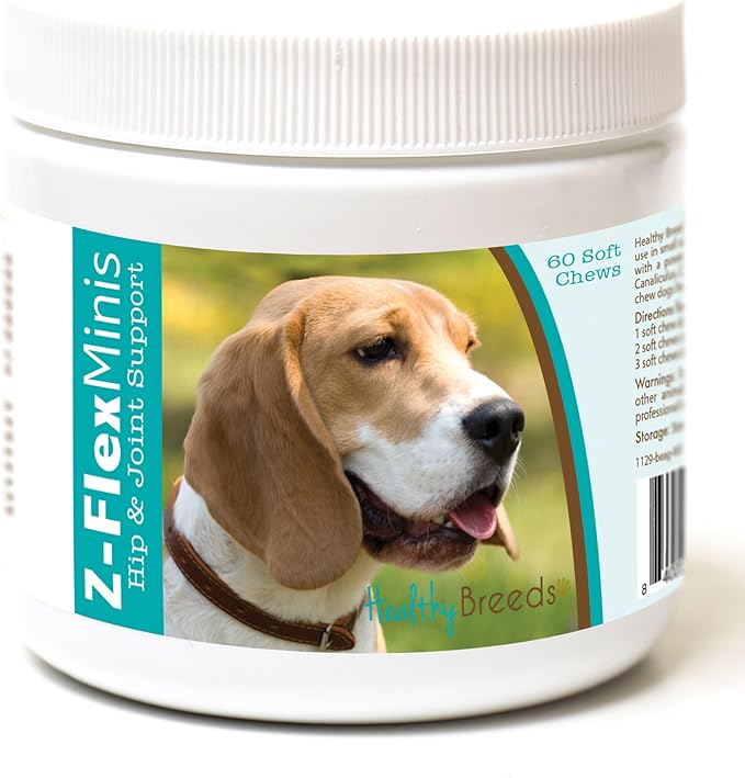 Healthy Breeds Beagle Z-Flex Minis Hip and Joint Support Soft Chews 60 Count