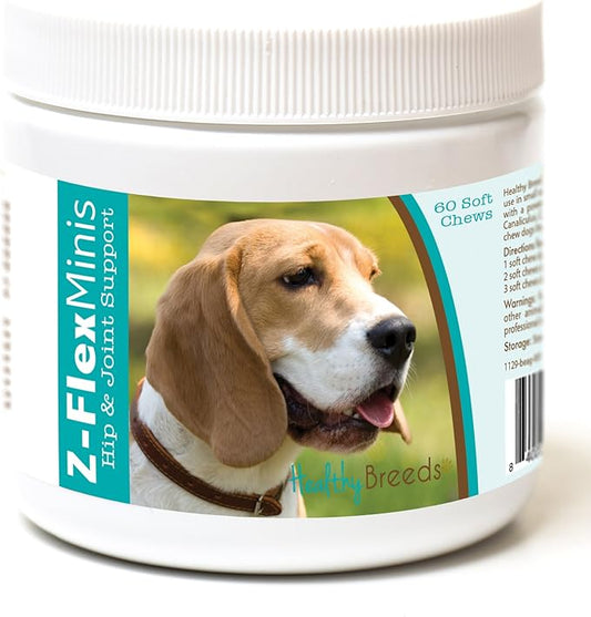 Healthy Breeds Beagle Z-Flex Minis Hip and Joint Support Soft Chews 60 Count