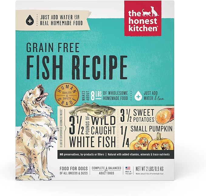 The Honest Kitchen Dehydrated Grain Free Fish Dog Food, 2 lb Box