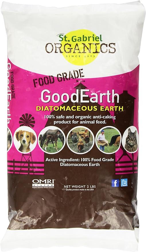 GoodEarth Diatomaceous Earth Supplement for Chicken and Farm Animals,NET WT 2 LBS