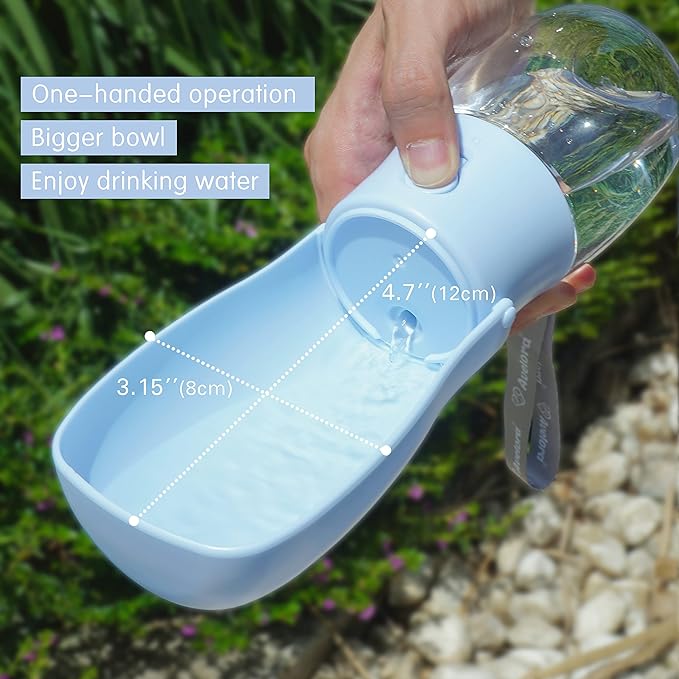Foldable Dog Water Bottle,Portable Dog Water Dispenser,Outdoor Pet Water Bottle for Dog,Cat,Puppy,Walking,Hiking,Travel.Dishwasher Safe,Puppy Accessories,10oz