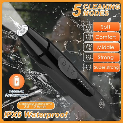 PAWZIDEA Dog Plaque Remover for Teeth Ultrasonic 44kHz, Intelligent Pet Ultrasonic Tooth Cleaner, Tartar Remover for Dog Teeth Cleaning Kit, Canine/Cat Toothbrush Scaler Dental Care Tool, Rechargeable
