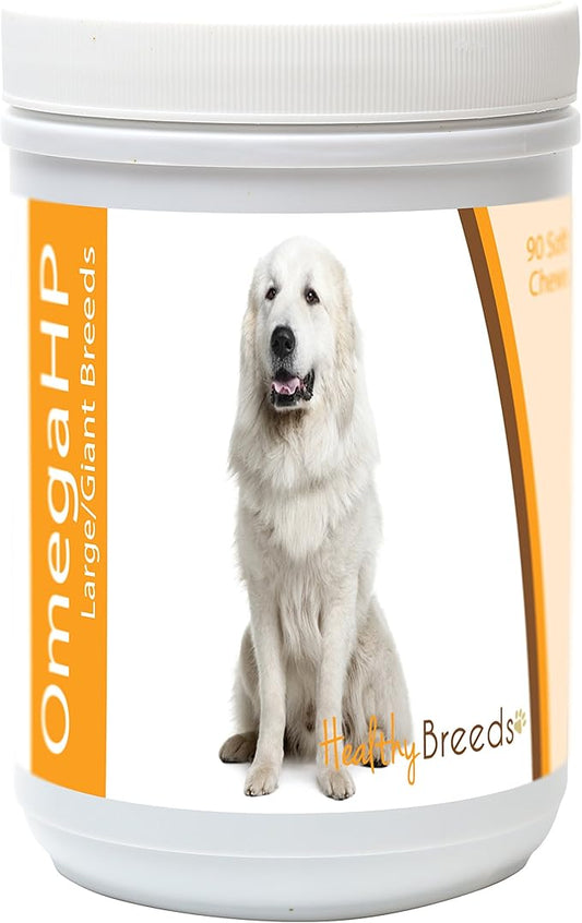 Healthy Breeds Great Pyrenees Omega HP Fatty Acid Skin and Coat Support Soft Chews 90 Count