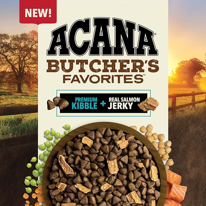 ACANA Butcher's Favorites Dry Dog Food, Wild-Caught Salmon Recipe, Fish Dog Food, 17lb