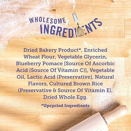 Three Dog Bakery Soft and Chewy Super Rewards with Superfoods Dog Treats, Low Calorie Dog Training Treats for Dogs, Blueberry Cobbler Flavor, 5 Ounce Resealable Bag