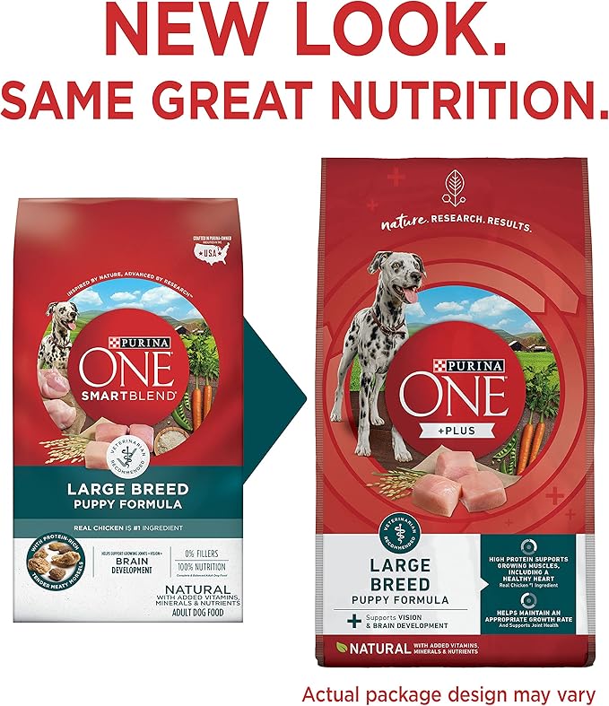 Purina ONE Plus Large Breed Puppy Food Dry Formula - 16.5 lb. Bag
