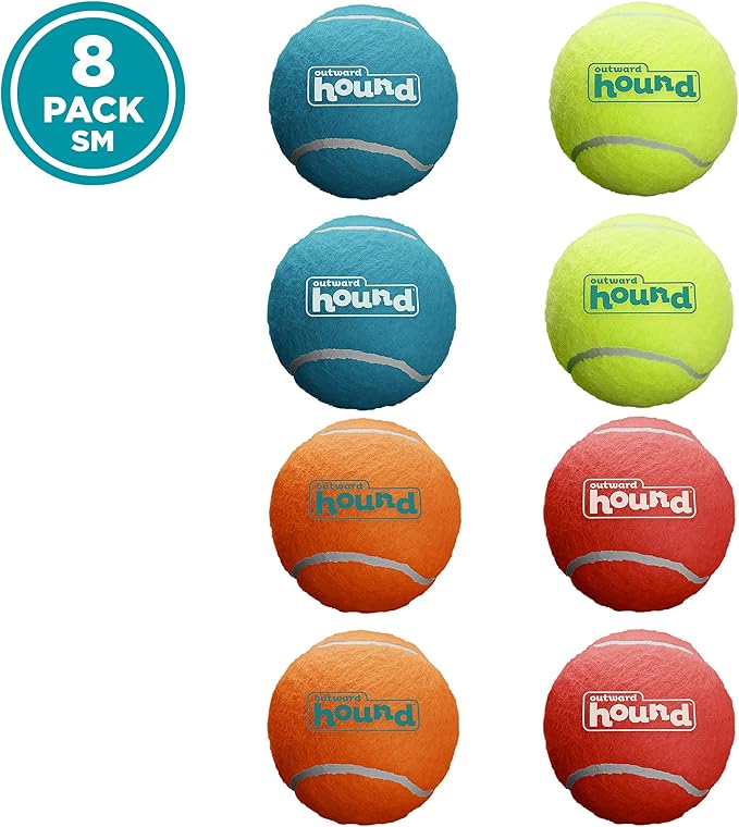 Outward Hound Squeaker Ballz Fetch Dog Toy, Small, 8- Pack