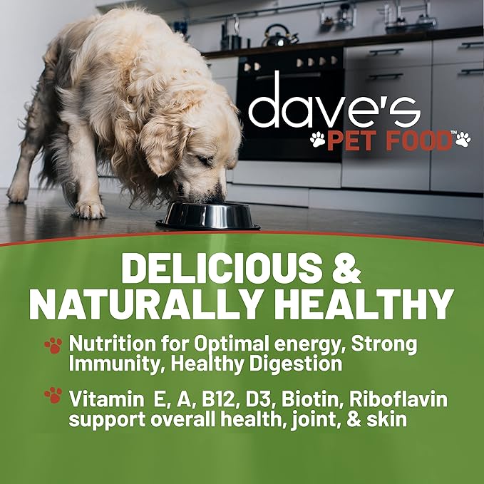 Dave's Pet Food Wet Dog Food (Beef & Rice), Made in USA Naturally Healthy Canned Dog Food, Added Vitamins & Minerals, Wheat & Gluten-Free, 13.2 oz Cans (Case of 12 pk)