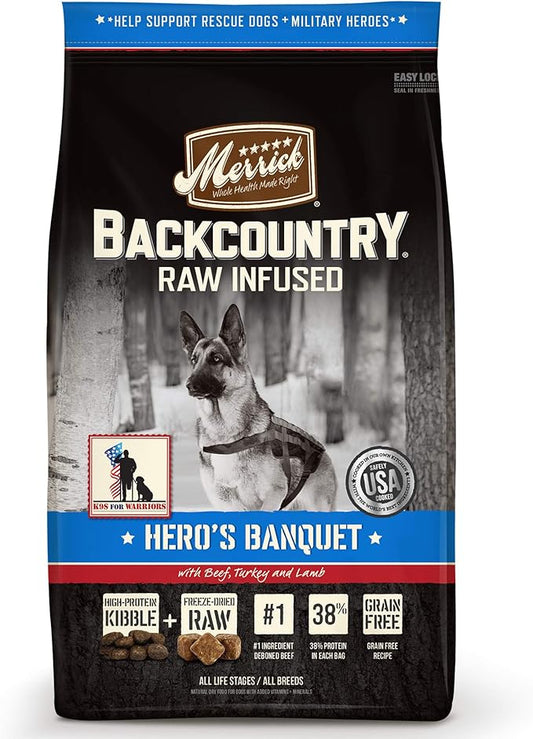 Merrick Backcountry Grain Free Hero'S Banquet Dry Dog Food, 4 Lbs., Model:47009