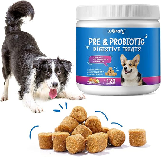 Probiotics for Dogs,Dog Probiotics Digestive Health,Dog Probiotic Chews with Digestive Enzymes for Gut Flora Gut Health,Dog Probiotics for Small,Medium,Large Dogs,120 Count,Peking Duck Flavor