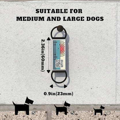 QR Code Dog Tag,Silent Dog Tags Personalized for Pets, Slide On Dog Tag,Custom Dog Name ID Tags Personalized Noiseless Dog and Cat Tags-Free Online&Scan QR Receive Instant Location Alert Email