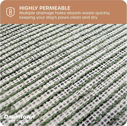 Downtown Pet Supply Replacement Dog Potty Grass, 30 x 40 - Washable Synthetic Grass Pad for Dogs, Suitable as Indoor or Outdoor Grass Pee Turf - Dog Housebreaking Supplies