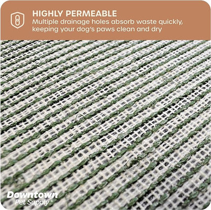 Downtown Pet Supply Replacement Dog Potty Grass, 20 x 30 - Washable Synthetic Grass Pad for Dogs, Suitable as Indoor or Outdoor Grass Pee Turf - Dog Housebreaking Supplies