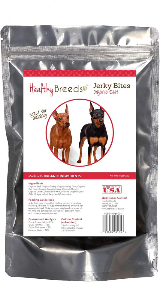 Healthy Breeds Miniature Pinscher Jerky Bites Beef Recipe Dog Treats 5 oz