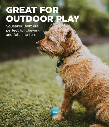 Outward Hound Squeaker Ballz Fetch Dog Toy, XS - 4 Pack