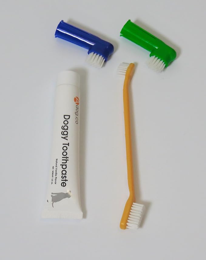 Adog 4-Piece Dental Dog Toothpaste Kit