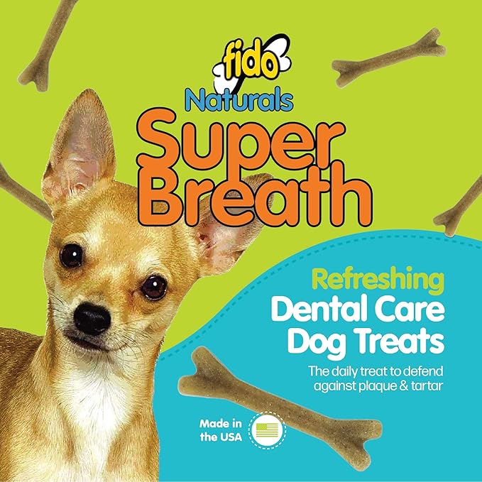 NATURALS Super Breath Dental Care Bones for Dogs - 100 Count Mini Dog Dental Treats for Extra Small Dogs, Made in USA, Tasty Dog Dental Chews Help Reduce Plaque, Tartar Buildup & Freshens Breath