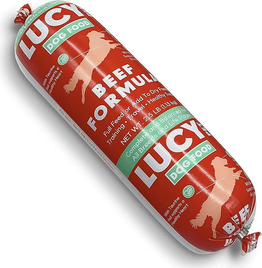 Lucy Pet Products Beef Formula Dog Food Roll 2.5 lb, (100600046)