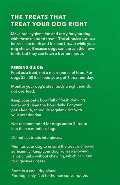 Amazon Brand - Wag Dental Dog Treats to Help Clean Teeth & Freshen Breath - Medium, Unflavored, 36 Count (Pack of 1)