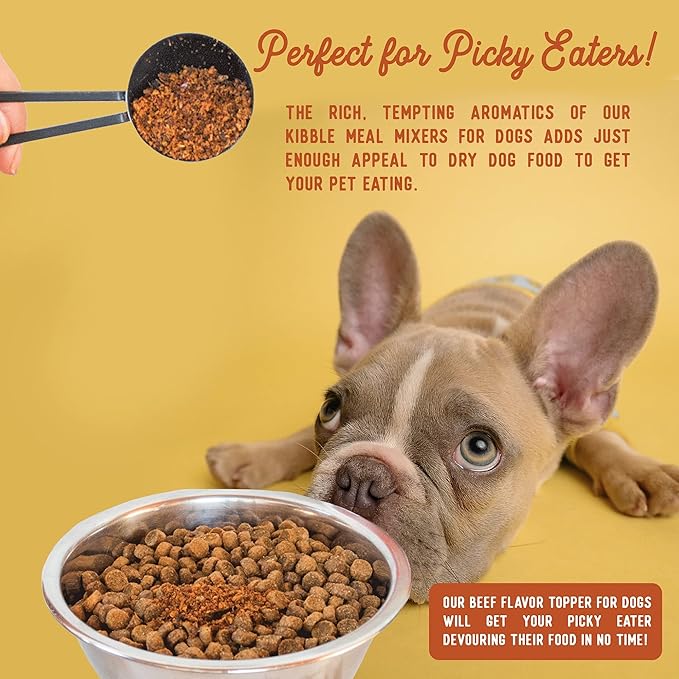Beg & Barker Beef Dog Food Topper (5 oz, Pack of 1) - Premium Meal Mixers for Dogs - Healthy Dog Food Topper - All Natural, Dog Food Seasoning - High Protein Beef Dog Food Toppers