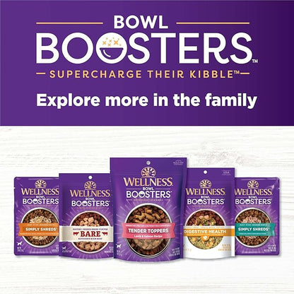 Wellness Bowl Boosters Hearty Toppers, Turkey & Sweet Potatoes Recipe in Savory Bone Broth Dog Food Toppers, 5.5 Ounce Pouch (Pack of 12)