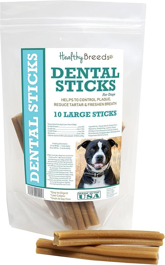 Healthy Breeds Pit Bull Dental Sticks Large 10 Count