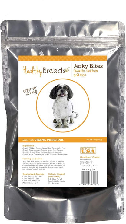 Healthy Breeds Shih-Poo Jerky Bites Chicken & Rice Recipe Dog Treats 5 oz
