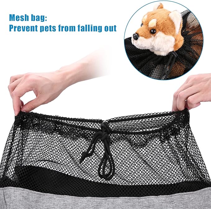 Ownpets Pet Sling Carrier, Fits 15 to 20lbs Extra-large Dog/Cat Sling Carrier Reversible and Hands-Free Dog Bag with Adjustable Strap and Pocket Shoulder Pad for Outdoor Travel Hiking