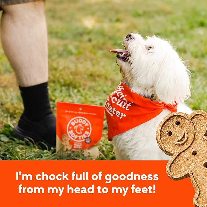 Buddy Biscuits 8 oz Bag of Softies Soft & Chewy Dog Treats, Made with Peanut Butter