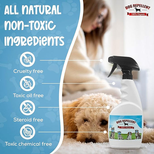 Organic Sprays - No Chew Spray for Dogs, Anti Chew Spray, Dog Potty Training Spray, Trains Your Pet Where Not to Urinate, Bitter Spray for Dogs, 24 oz