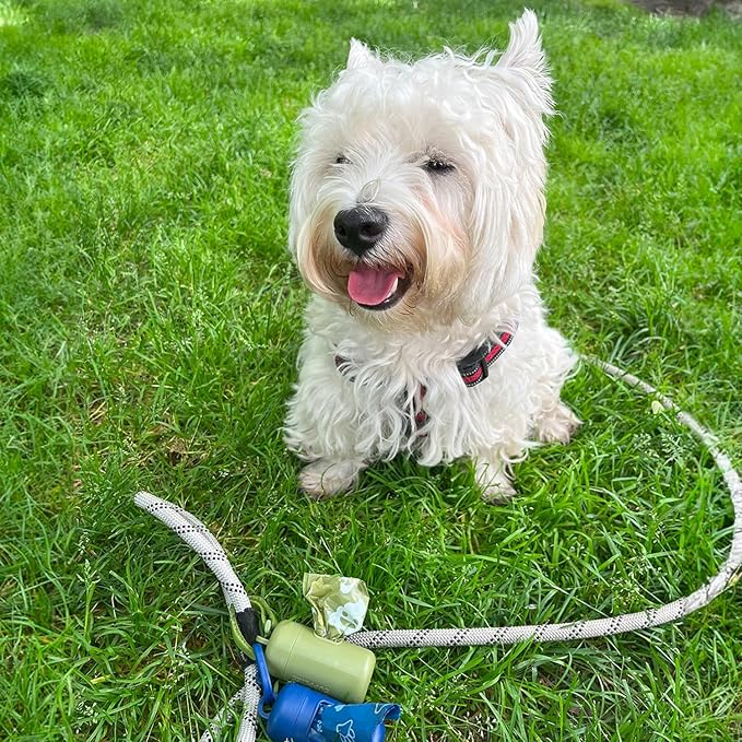 Best Pet Supplies Dog Poop Bags (150 Bags) for Waste Refuse Cleanup, Doggy Roll Replacements for Outdoor Puppy Walking and Travel, Leak Proof and Tear Resistant, Thick Plastic - Green with Poop Emoji