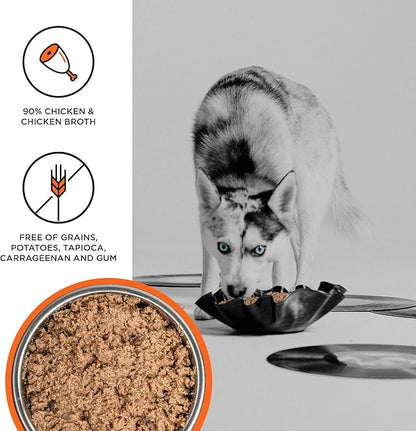 BIXBI Liberty Grain-Free Canned Wet Dog Food, Chicken Recipe, 12.5 oz. Cans (Pack of 12)