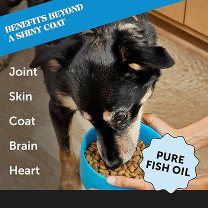 Pet Honesty Wild Alaskan Salmon Oil, Omega-3 Fish Oil for Dogs and cats, Fatty Acids, Salmon Oil for Dogs, Skin and Coat health, Pure Dog Food Topper, Supports Joints, Brain & Heart Health - 32oz