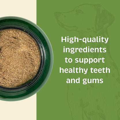 Dental for Cats and Dogs - Teeth Support Powder for Dogs & Cats - Pet Dental Health Supplements with Calcium and Fresh Breath Support - Dental Care for Plaque & Tartar - 165 g