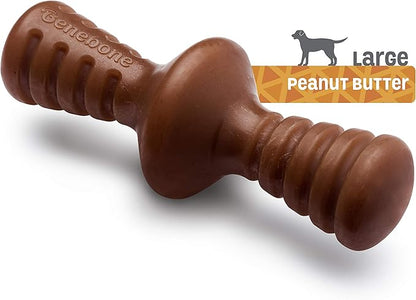 Benebone Zaggler Rolling Dog Chew Toy for Aggressive Chewers, Real Peanut, Made in USA, Large