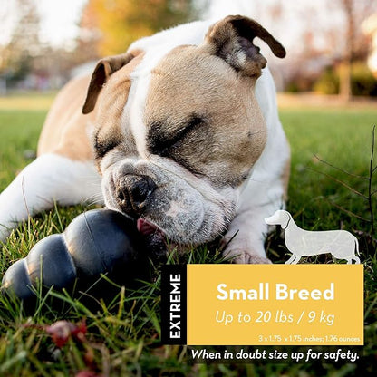 KONG Extreme Dog Toy - Fetch & Chew Toy - Treat-Filling Capabilities & Erratic Bounce for Extended Play Time Most Durable Natural Rubber Material - for Power Chewers - for Small Dogs