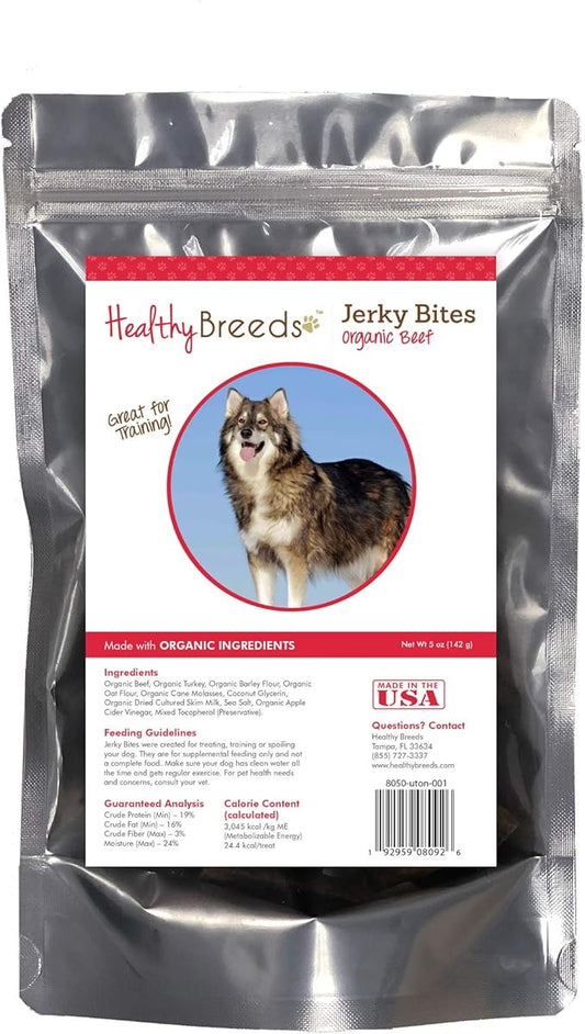 Healthy Breeds Utonagan Jerky Bites Beef Recipe Dog Treats 5 oz