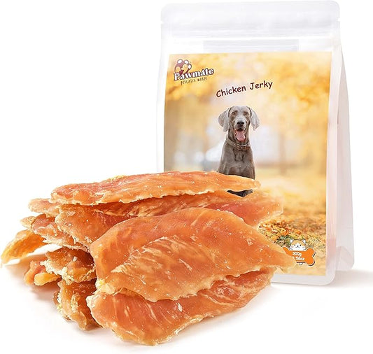 Chicken Jerky Tenders, Healthy Natural Dog Treats Rawhide Free Grain Free Chicken Jerky for Dogs High Protein Training treats Snacks for Small Medium Large Dogs 12 Counts