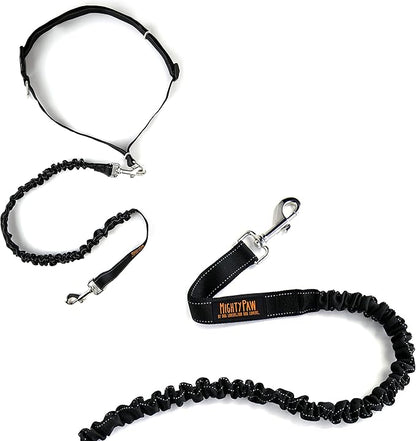 Mighty Paw Hands Free Dog Leash | Bungee Waist Leash for Dog Walking. Dog Running Leash Hands Free. Hands Free Leash for Large Dogs, Medium & Small Dogs. Dog Leash Waist Belt (36" - 48") Up To 150 lbs