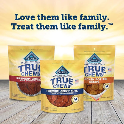 Blue Buffalo True Chews Premium Jerky Cuts Dog Treats, Made in the USA with Natural Ingredients, Chicken, 22-oz. Bag