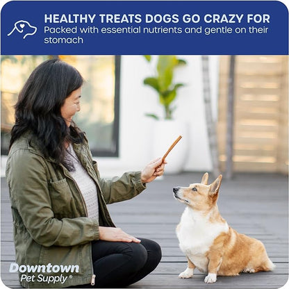 Downtown Pet Supply USA Sourced Thin Junior Bully Sticks (12" - 1 LB) - Bully Sticks for Small Dogs and Puppies- Single Ingredient Long Lasting Dog Dental Treats