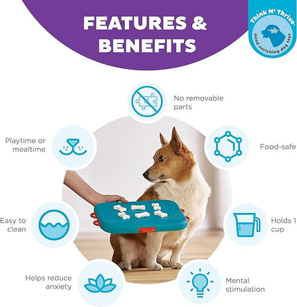 Outward Hound Nina Ottosson Dog Casino Dog Puzzle Interactive Treat Puzzle Dog Enrichment Dog Toy, Level 3 Advanced, Turquoise