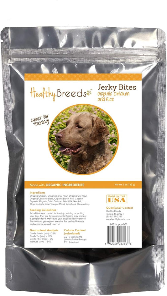 Healthy Breeds Chesapeake Bay Retriever Jerky Bites Chicken & Rice Recipe Dog Treats 5 oz