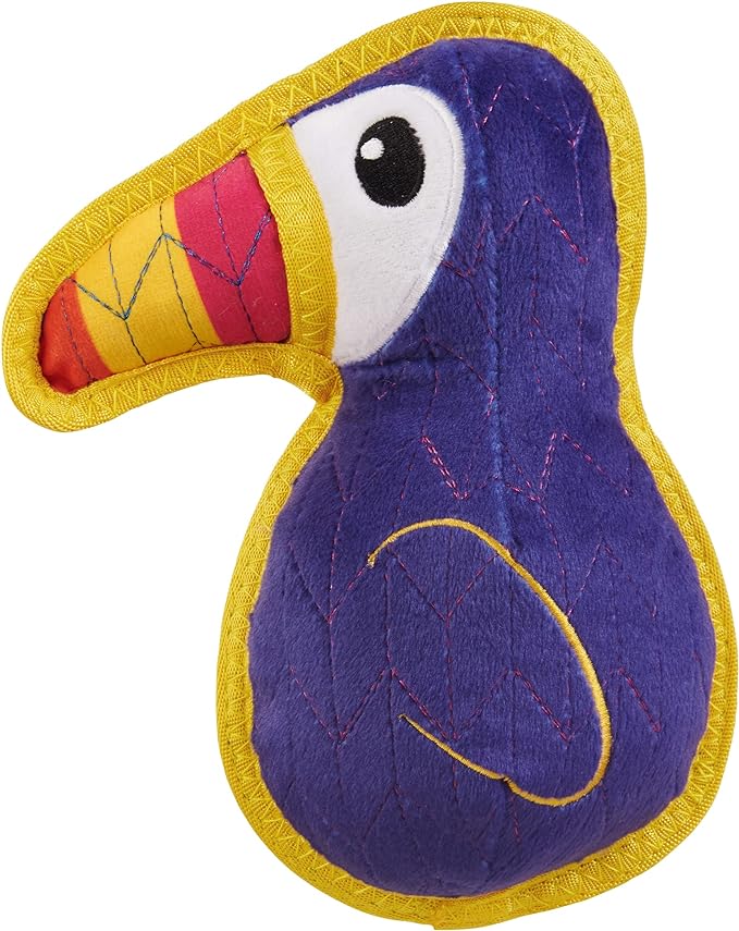 Outward Hound Xtreme Seamz Toucan Squeaky Durable Dog Toy