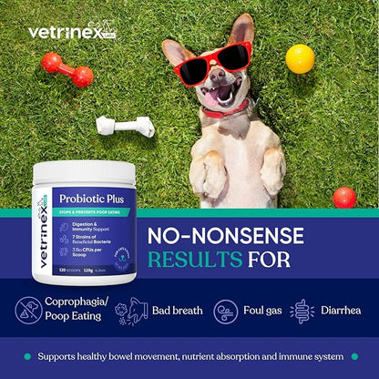Coprophagia Poop Eating Deterrent & Prevention, Stop & Prevent Stool Eating Treatment - Probiotics for Dogs, Cats and Puppies - Forbids Dog from Eating Poop - Probiotic Powder (120 GMS)