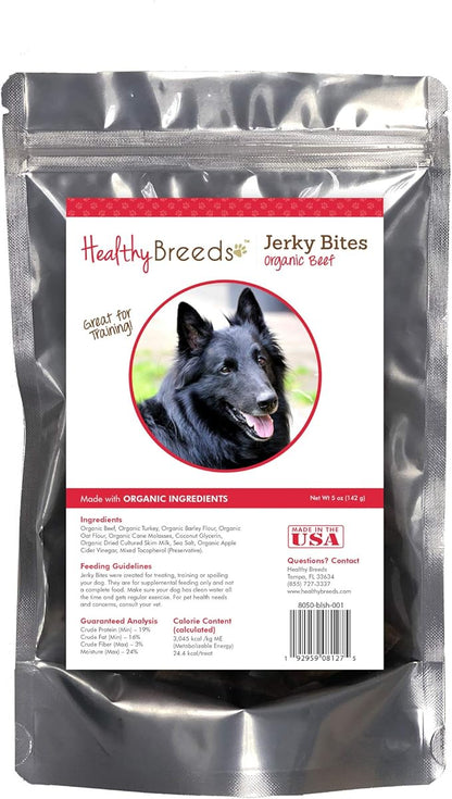 Healthy Breeds Belgian Sheepdog Jerky Bites Beef Recipe Dog Treats 5 oz