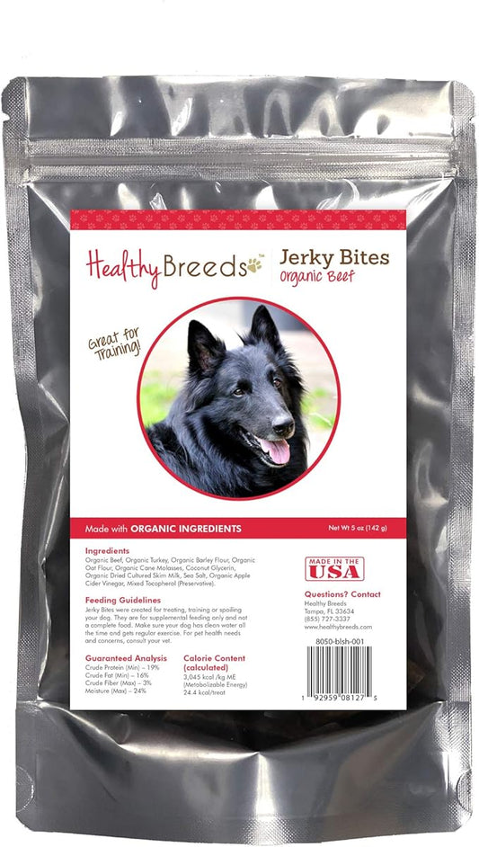 Healthy Breeds Belgian Sheepdog Jerky Bites Beef Recipe Dog Treats 5 oz
