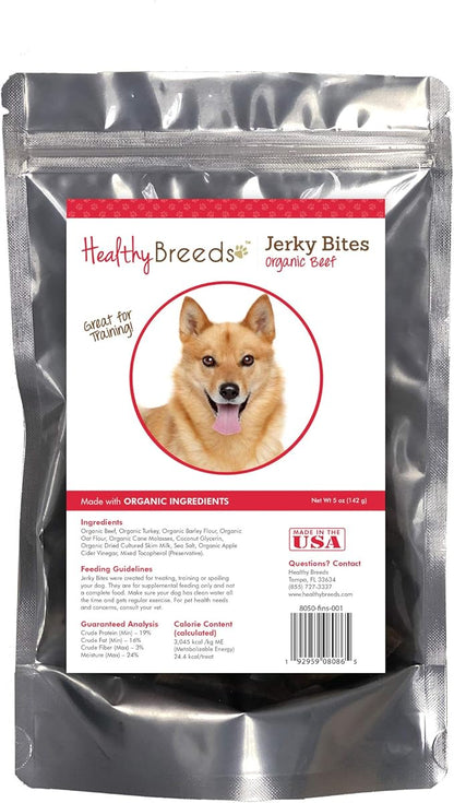 Healthy Breeds Finnish Spitz Jerky Bites Beef Recipe Dog Treats 5 oz